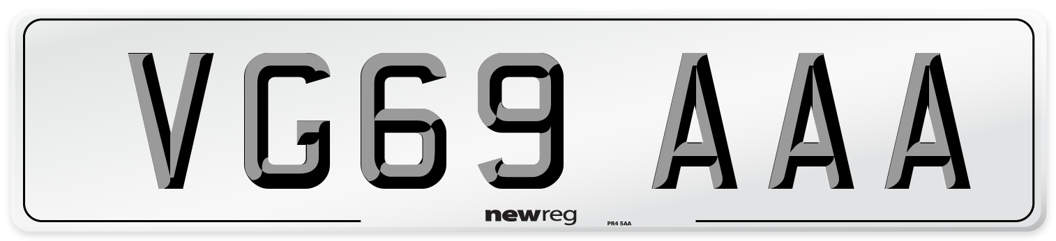 VG69 AAA Number Plate from New Reg